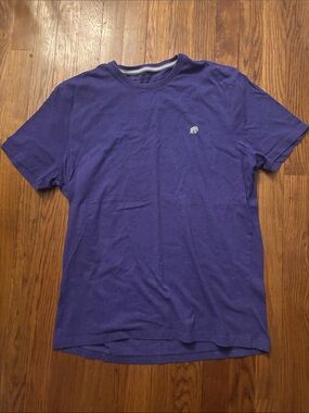 Banana Republic Purple Crewneck T-Shirt with Small Logo